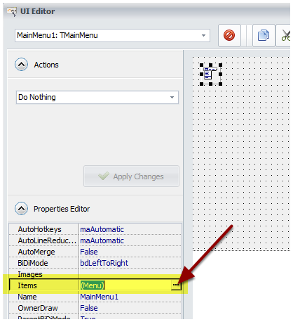 Menu Bar in your PHP application - ExeOutput for PHP
